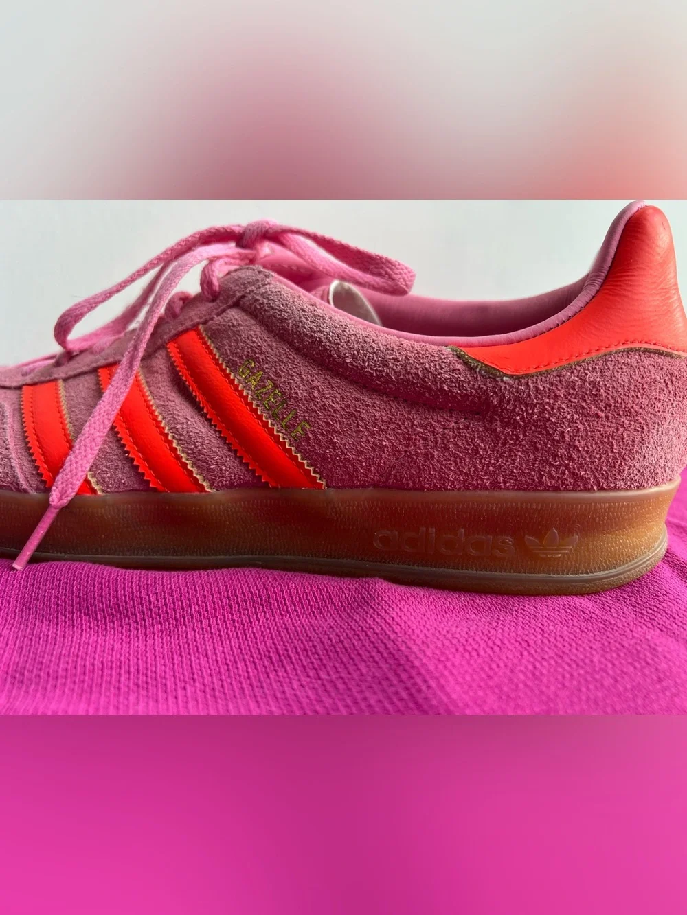 Adidas Gazelle Indoor Beam Pink Solar Red Gum Sole Sneakers Women’s 11